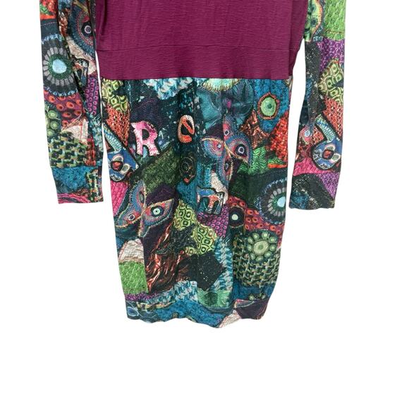 Desigual Multi Pattern Short Sleeve Mini Dress Multicolor - Picture 8 of 8
